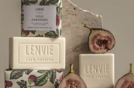 Sabonete Em Barra Lenvie Figo Ambarado 150 g