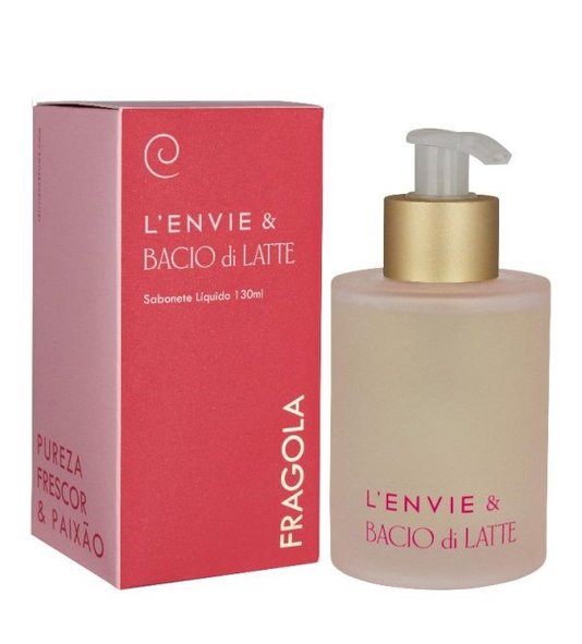 Sabonete Líquido Bacio di Latte Fragola Lenvie 130 ml