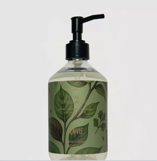 Sabonete Líquido Herbarium Lenvie Pepino e Ervas Verdes 500 ml