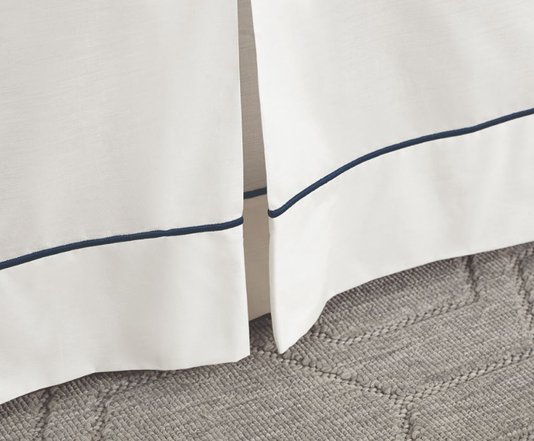 Saia Box Solteiro Lamone 200 Fios Trussardi Branco 1,00 x 2,00m