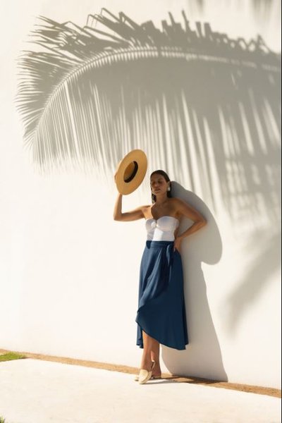 Saida de Praia G Viscose Adriatico Trussardi Azul 88cm x 96cm