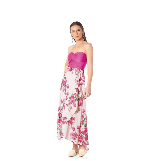 Saida de Praia M Viscose Bouganville Trussardi 84cm x 88cm