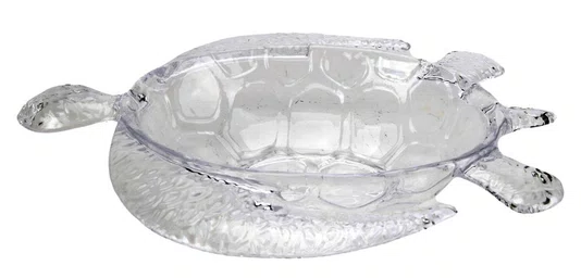 Saladeira Acrílico Tartaruga Transparente 45 cm