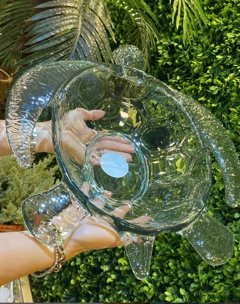 Saladeira Acrílico Tartaruga Transparente 45 cm