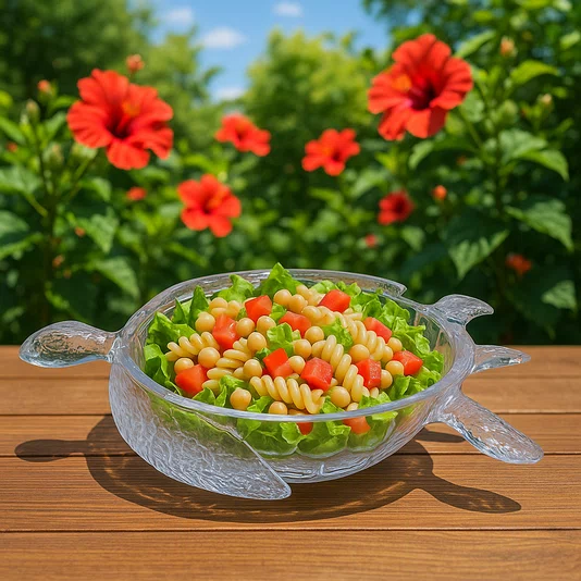 Saladeira Acrílico Tartaruga Transparente 45 cm