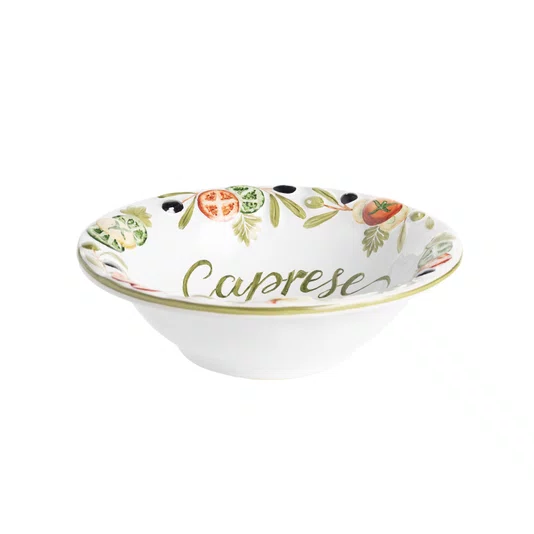 Saladeira em Cerâmica Alto Relevo Caprese 25 cm