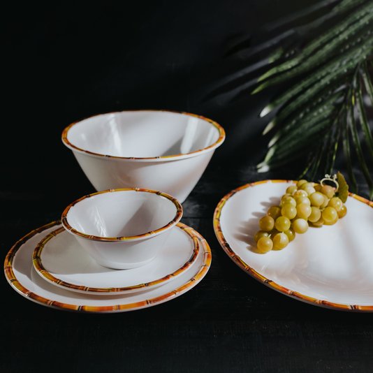 Saladeira Melamina Bambu Bon Gourmet Branco 