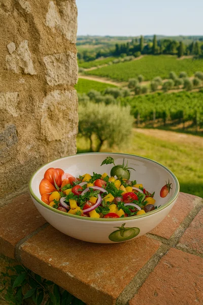 Saladeira Pequena em Cerâmica Insalata Toscana 20 cm