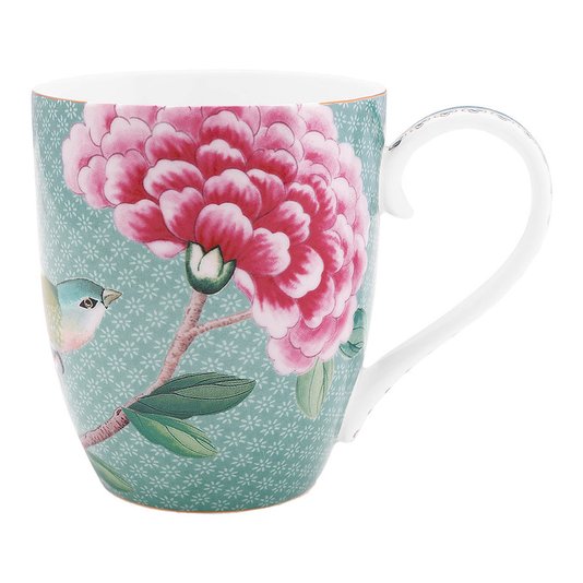 Set 02 Canecas Extra Grandes Blushing Birds Pip Studio Azul 450 ml