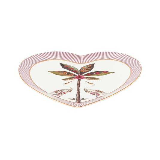 Set 02 Pratos Coração La Majorelle Pip Studio Rosa 21 cm