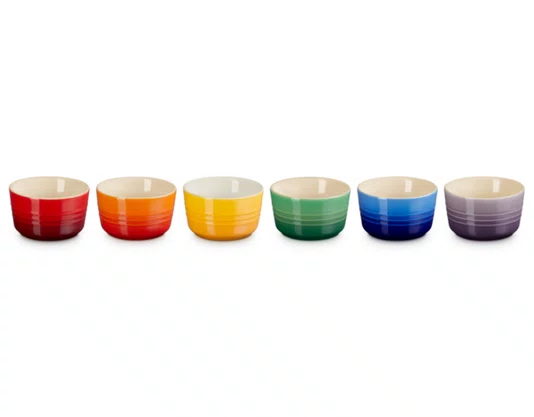Set 06 Mini Ramekin Gift Collection Rainbow Le Creuset Colorido