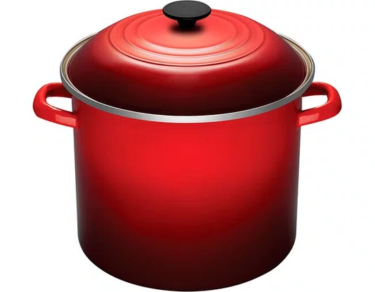 Set 2 Peças Stock Pot 26cm e Pegadores Silicone Le Creuset Vermelho