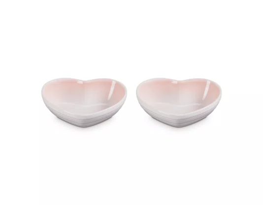 Set 2 Pratos Coração Le Creuset Shell Pink 13 cm