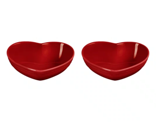 Set 2 Pratos Coração Le Creuset Vermelho 13 cm