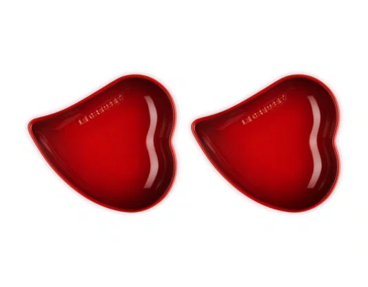 Set 2 Pratos Coração Sphere Petal Le Creuset Vermelho 16 cm