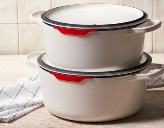 Set 2 Protetores de Silicone para Tampa Le Creuset Meringue