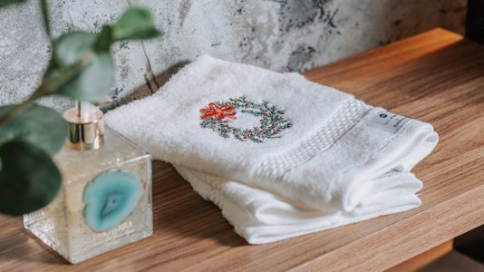 Set 2 Toalhas de Lavabo Bordadas Natal LCL Home