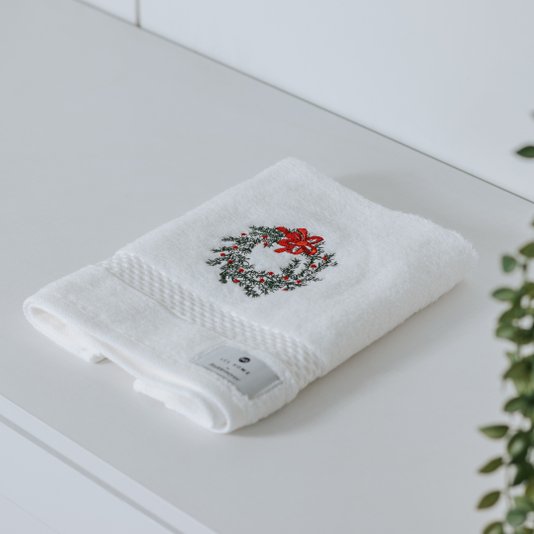 Set 2 Toalhas de Lavabo Bordadas Natal LCL Home