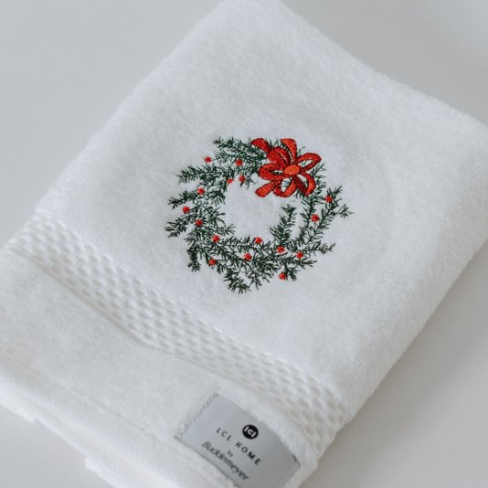 Set 2 Toalhas de Lavabo Bordadas Natal LCL Home