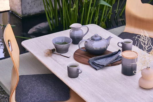 Jogo 3 Peças Chaleira e Caneca Le Creuset Flint