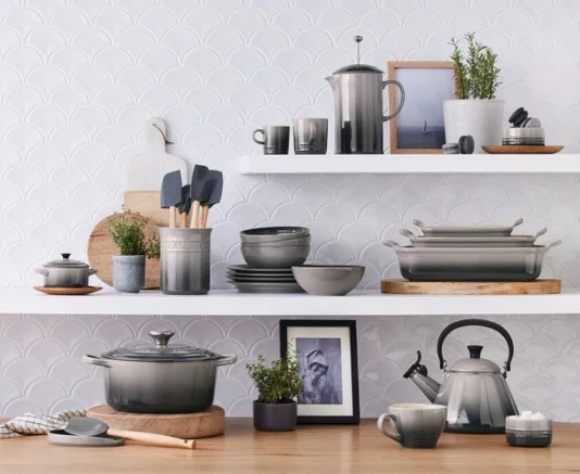 Jogo 3 Peças Chaleira e Caneca Le Creuset Flint