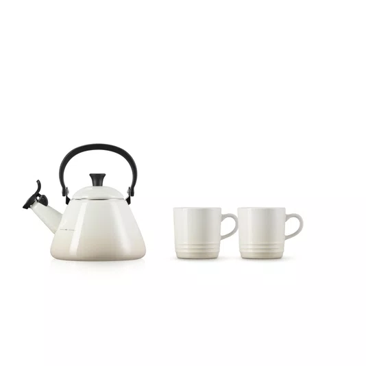 Jogo 3 peças Chaleira e Caneca 350ml Le Creuset Meringue