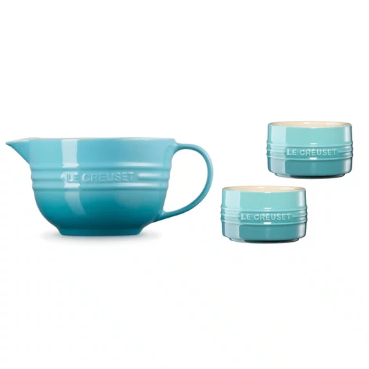 Jogo 3 Peças Confeitaria Le Creuset Azul Caribe