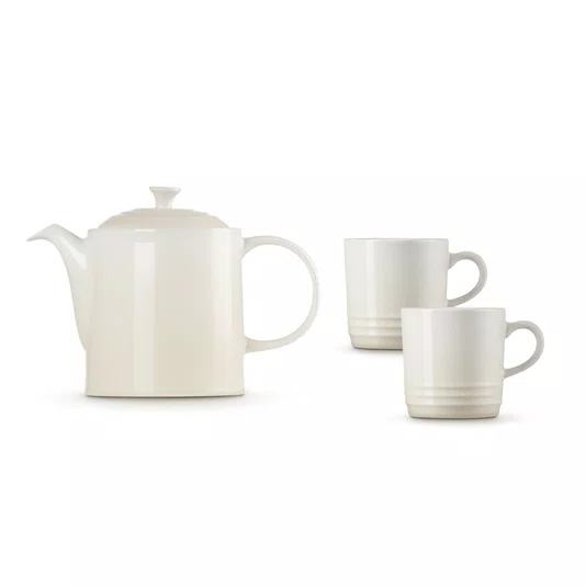 Jogo 3 peças para Chá Le Creuset Meringue