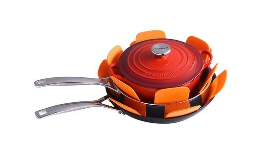 Set 3 Protetores de Panela em Feltro Le Creuset Laranja