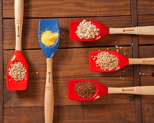 Jogo 4 Peças Espátulas e Porta Utensílios Le Creuset Vermelho