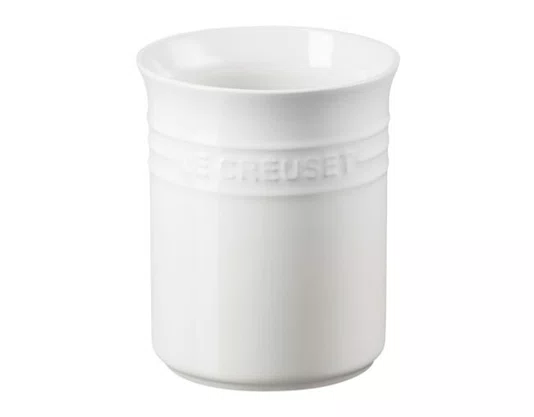 Jogo 5 Peças Espátulas e Porta Utensílios Le Creuset Branco e Cool Mint