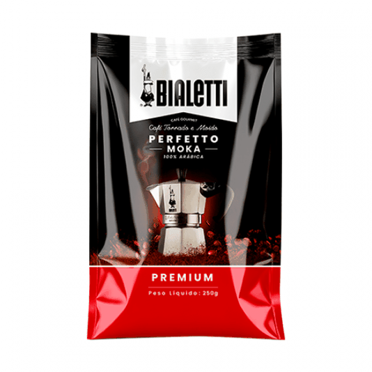 Set Cafeteira Moka Express 9 Xícaras e Café Premium para Moka 250g Bialetti