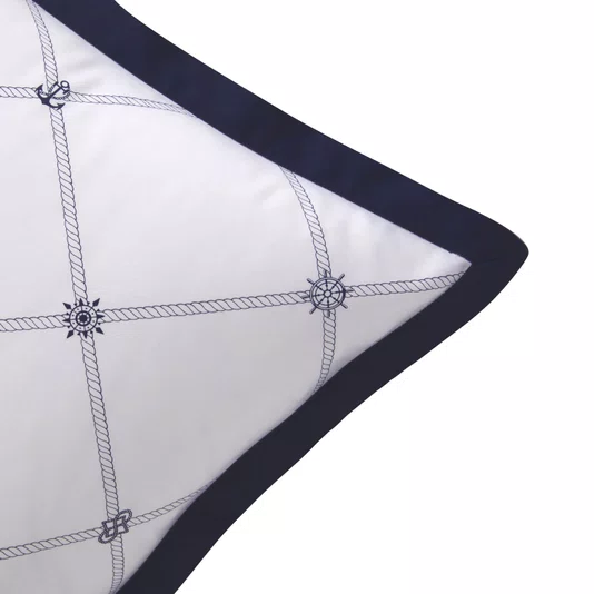 Jogo de Cama Queen 7 Peças Encre 300 Fios Yves Delorme Paris
