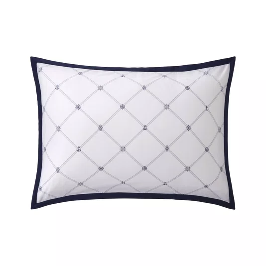 Jogo de Cama Super King 7 Peças Encre 300 Fios Yves Delorme Paris