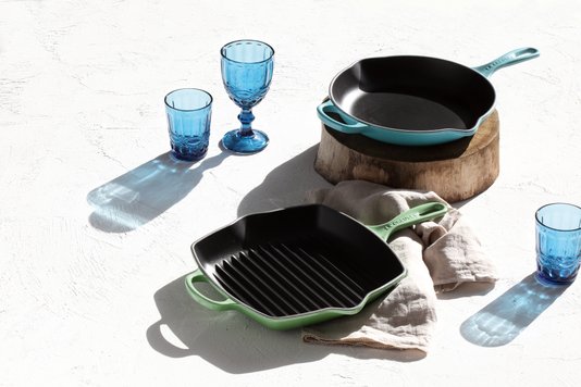 Skillet Redonda com Alça Signature Le Creuset Azul Caribe 20 cm