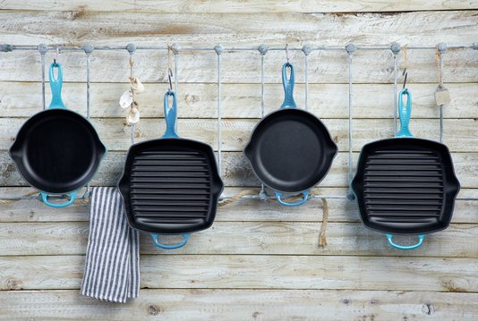 Skillet Redonda com Alça Signature Le Creuset Azul Caribe 20 cm