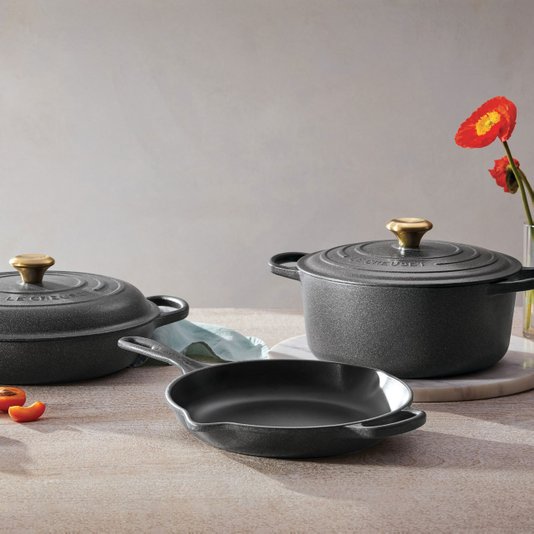 Skillet Redonda Com Alça Signature Le Creuset Flint 23 Cm