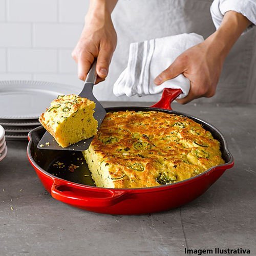 Skillet Redonda com Alça em Ferro Fundido Signature Le Creuset Vermelho 23 cm