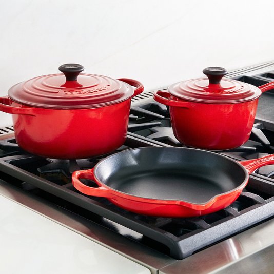 Skillet Redonda com Alça em Ferro Fundido Signature Le Creuset Vermelho 23 cm