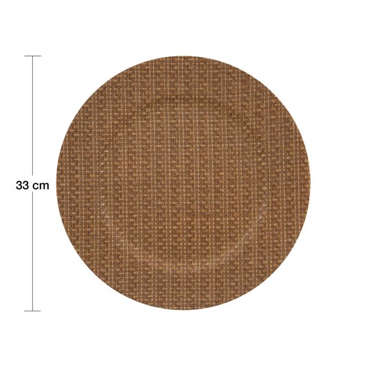 Sousplat de Plástico Bon Gourmet Palha 33 cm