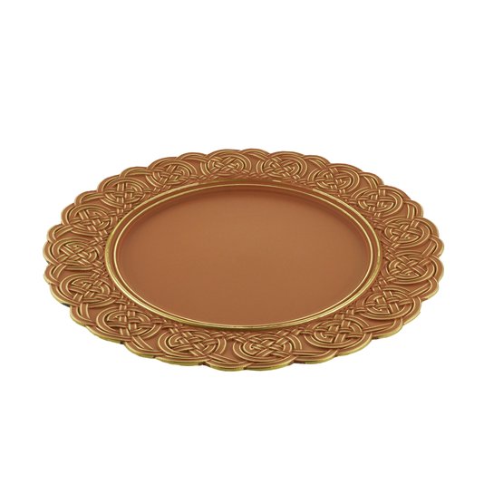 Sousplat de Plástico Bon Royal Decor Terracota 33 cm