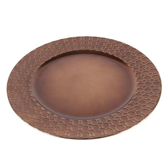 Sousplat de Plástico Bon Gourmet Marrom 33cm