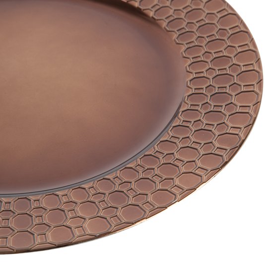 Sousplat de Plástico Bon Gourmet Marrom 33cm