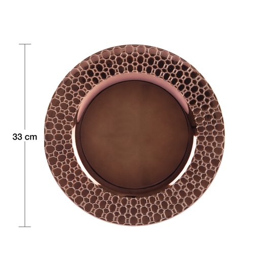 Sousplat de Plástico Bon Gourmet Marrom 33cm