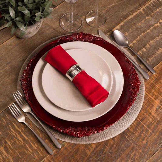 Sousplat Galles Barroco Copa&Cia Rouge Antique