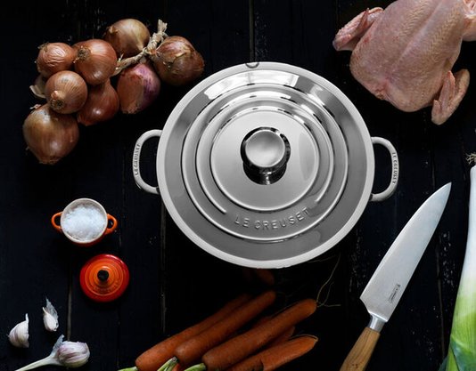 Stock Pot 3-Ply Inox Le Creuset 28 cm