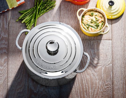 Stock Pot 3-Ply Inox Le Creuset 28 cm