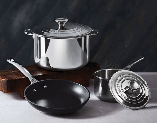 Stock Pot 3-Ply Inox Le Creuset 28 cm