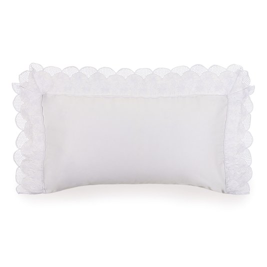 Super Fronha Edelweiss 300 Fios Trussardi Branco/Branco 50 x 90 cm