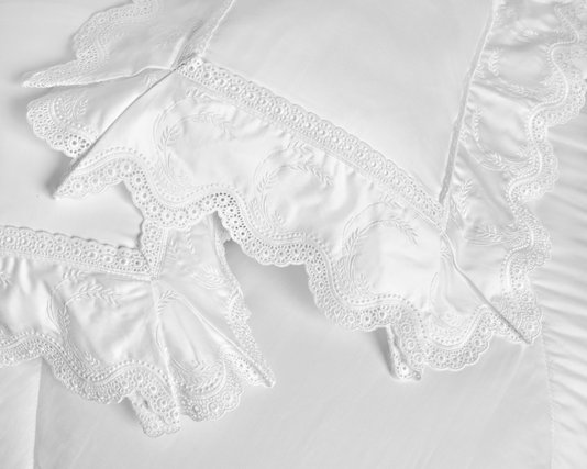 Super Fronha Romanza 300 Fios Trussardi Branco 50 x 90 cm